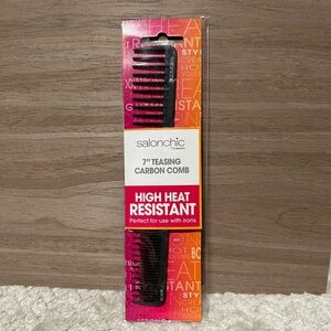 SalonChic  7" Teasing Carbon Comb High Heat Resistant NEW